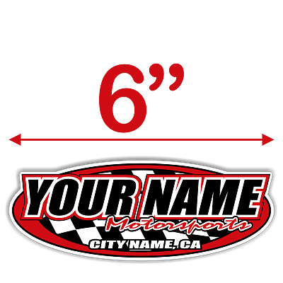 Custom Your Name Motorsports Decals Trailer Truck MX ATV Race Car Go Kart Sprint