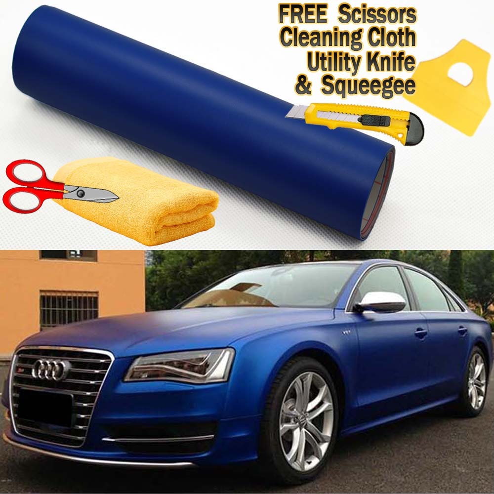 36″ x 60″ Matte Royal Blue Vinyl Film Wrap Sticker Decal Bubble Free Air Release