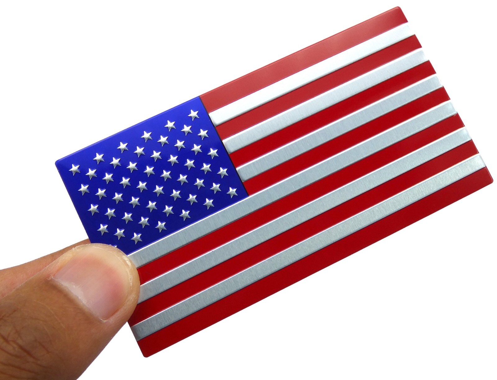 ALUMINUM American Flag Decal Sticker Car, Motorcycle, SUV, Truck, Patriotic