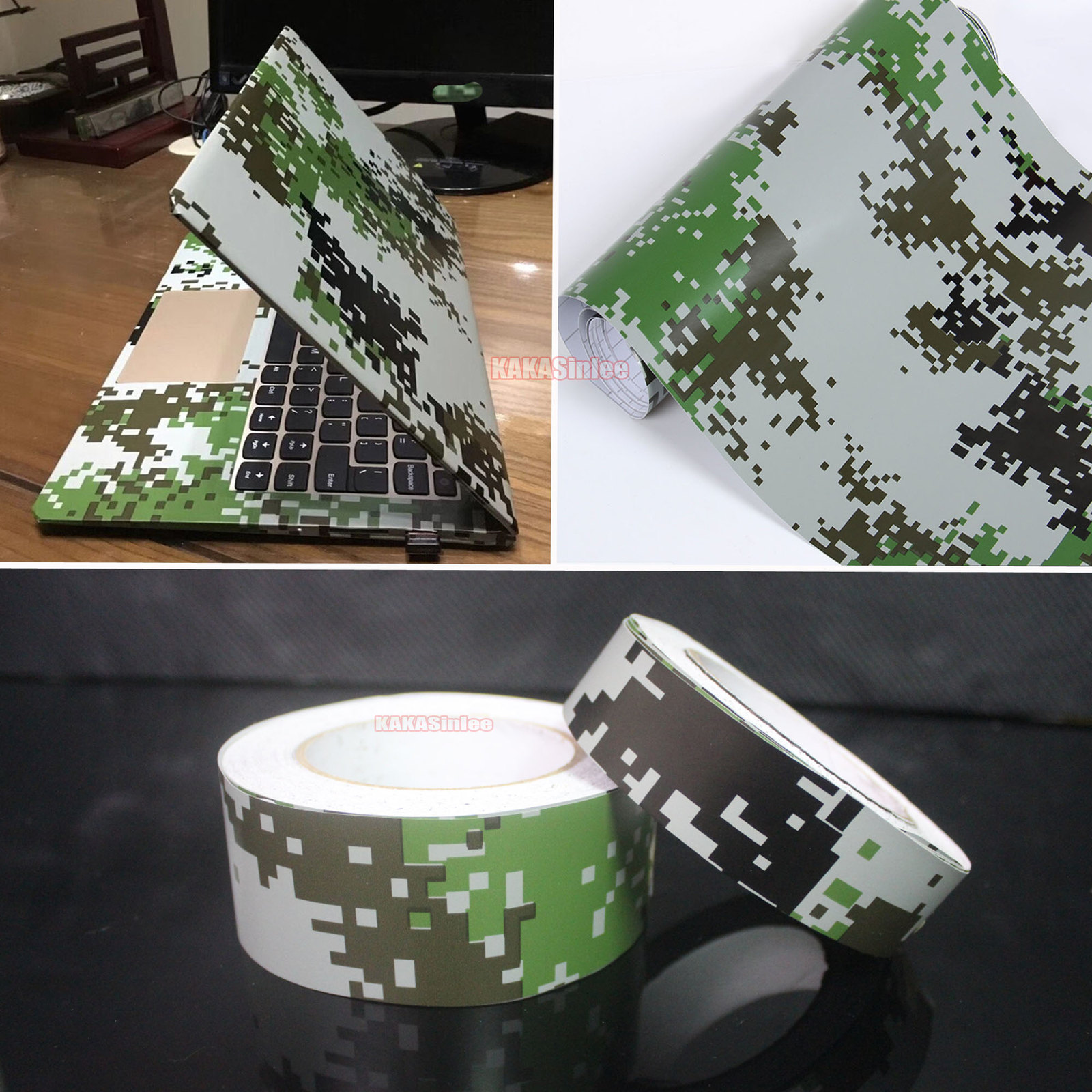 Self-adhesive DIY House Car Digital Camouflage Camo Vinyl Wrap Tape Sticker – AB