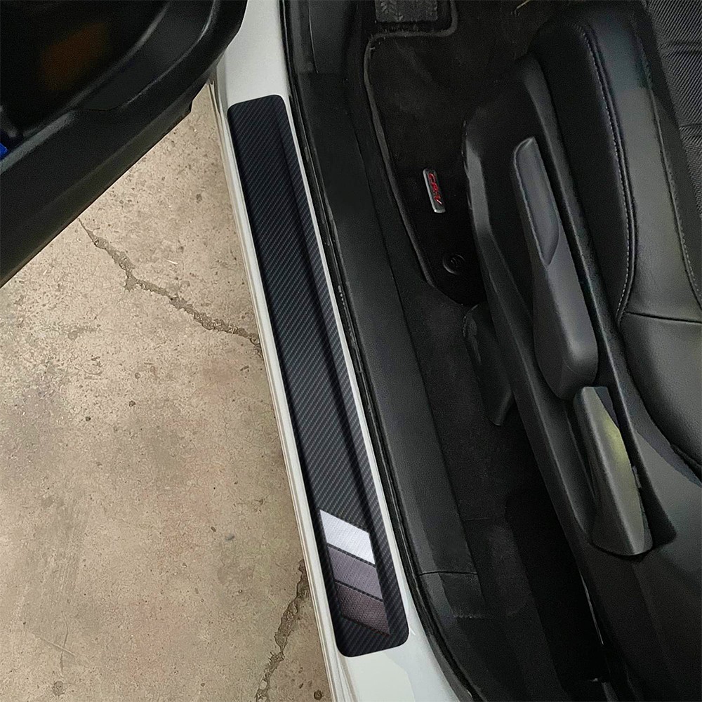 For Toyota Car Door Plate Sill Scuff Cover Anti Scratch Decal Sticker Protector
