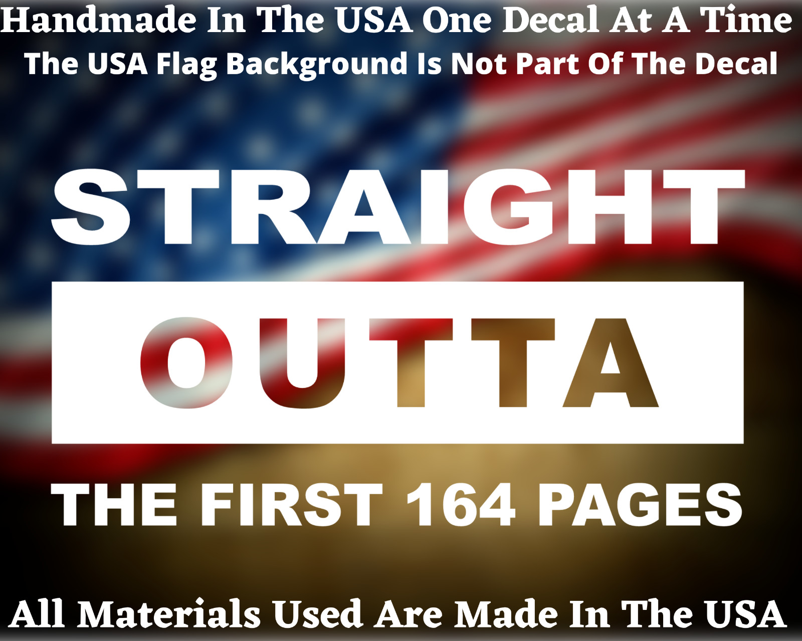 Alcoholics Anonymous AA Straight Outta 1st 164 Pages Car Window Decal US Seller