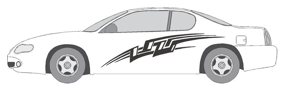 #A1261 DECAL VINYL GRAPHIC VEHICLE CAR TRUCK CROSS OVER SUV VAN SEMI MODERN AUTO