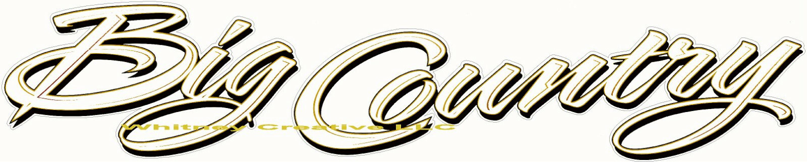 “Big Country” RV LOGO Lettering decal Made fresh! 66″ X 13″