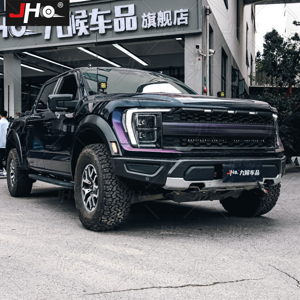8PCS Purple Carbon Fiber Look Graphic Decals For 22-26 Ford F-150 Raptor Vinyl