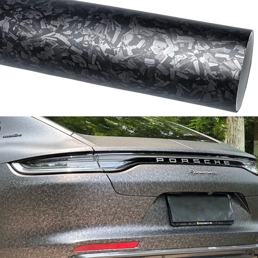 24″ x 60″ Premium Matte Flat Forged Carbon Fiber Vinyl Wrap Film Black 2ft x 5ft