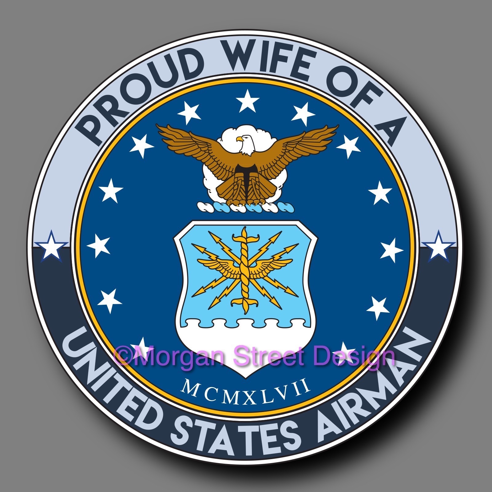 US Air Force Airman Wife Decal Sticker 4” Show Your Support USAF