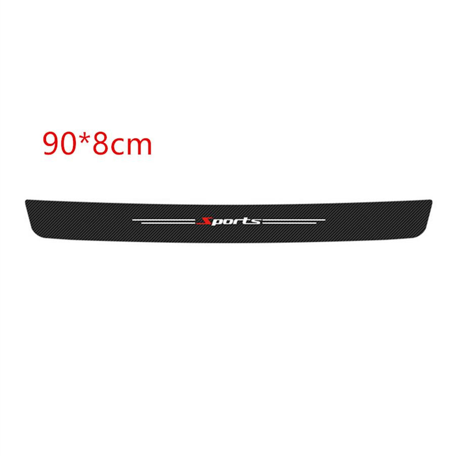5Pcs Carbon Fiber Protector Film Anti-Scratch Stickers For Car Door Step Sill