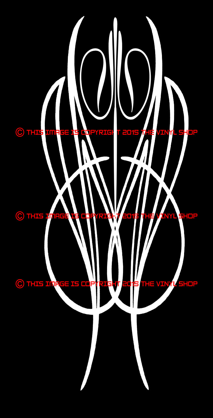 Horns 2 VINTAGE Pinstripe Stripe,Kit,Drag Race,Hand Lettered decals.Badass 9in