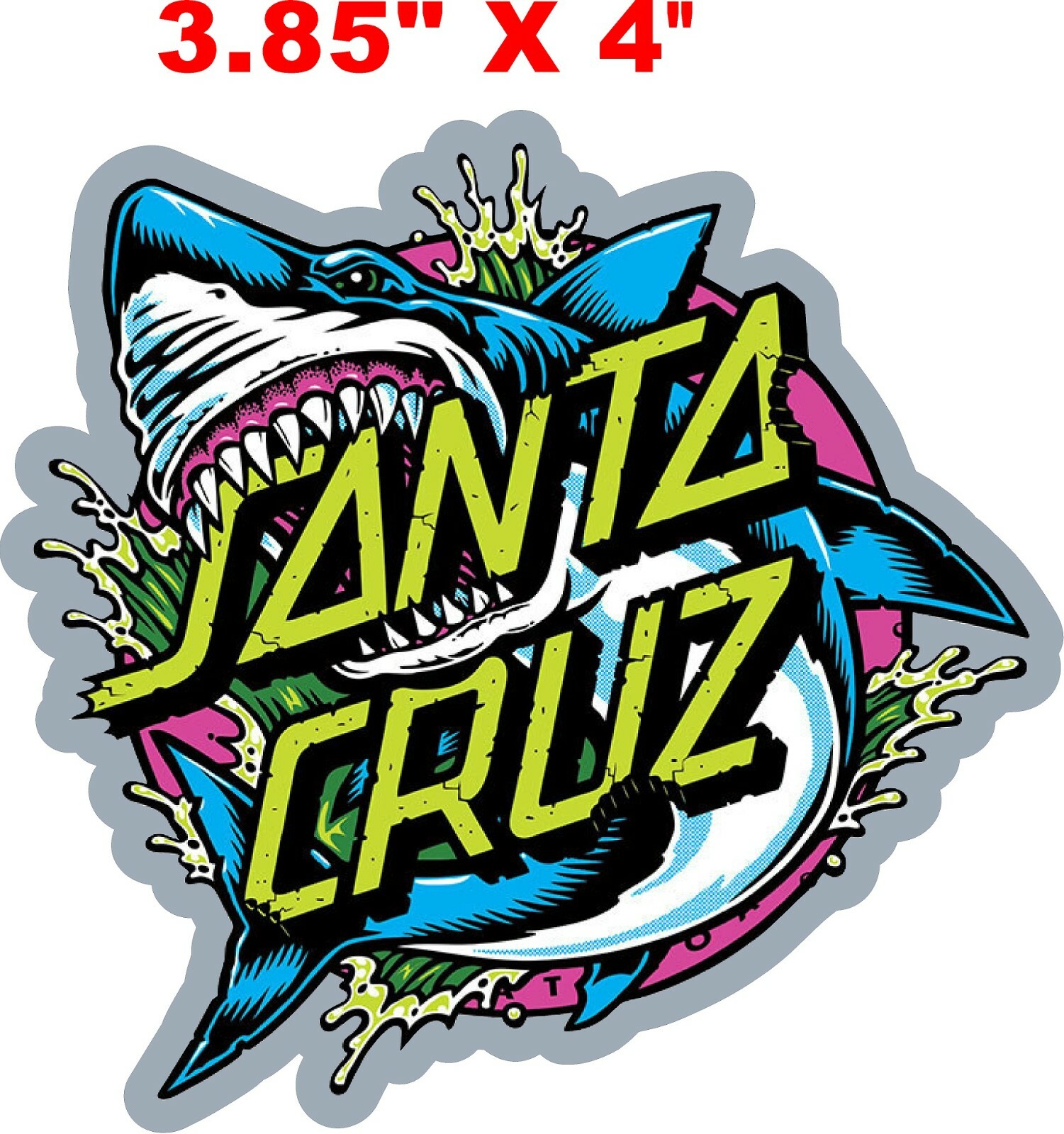 Vintage Santa Cruz SHARK DOT DECAL SKATEBOARDING HELMET DECK Limited