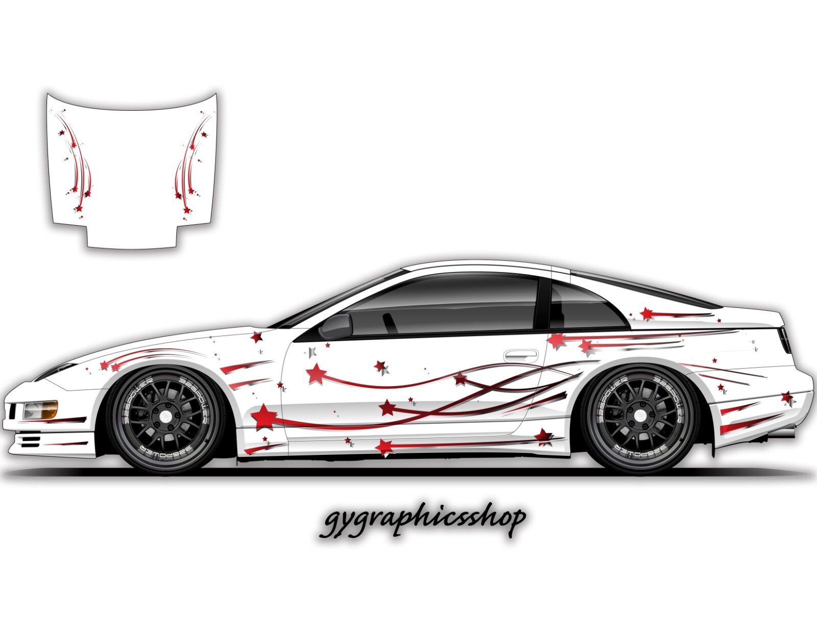 Ōku-no Livery Sides Custom Racing decals drift Decal Sticker Banner JDM Drifting