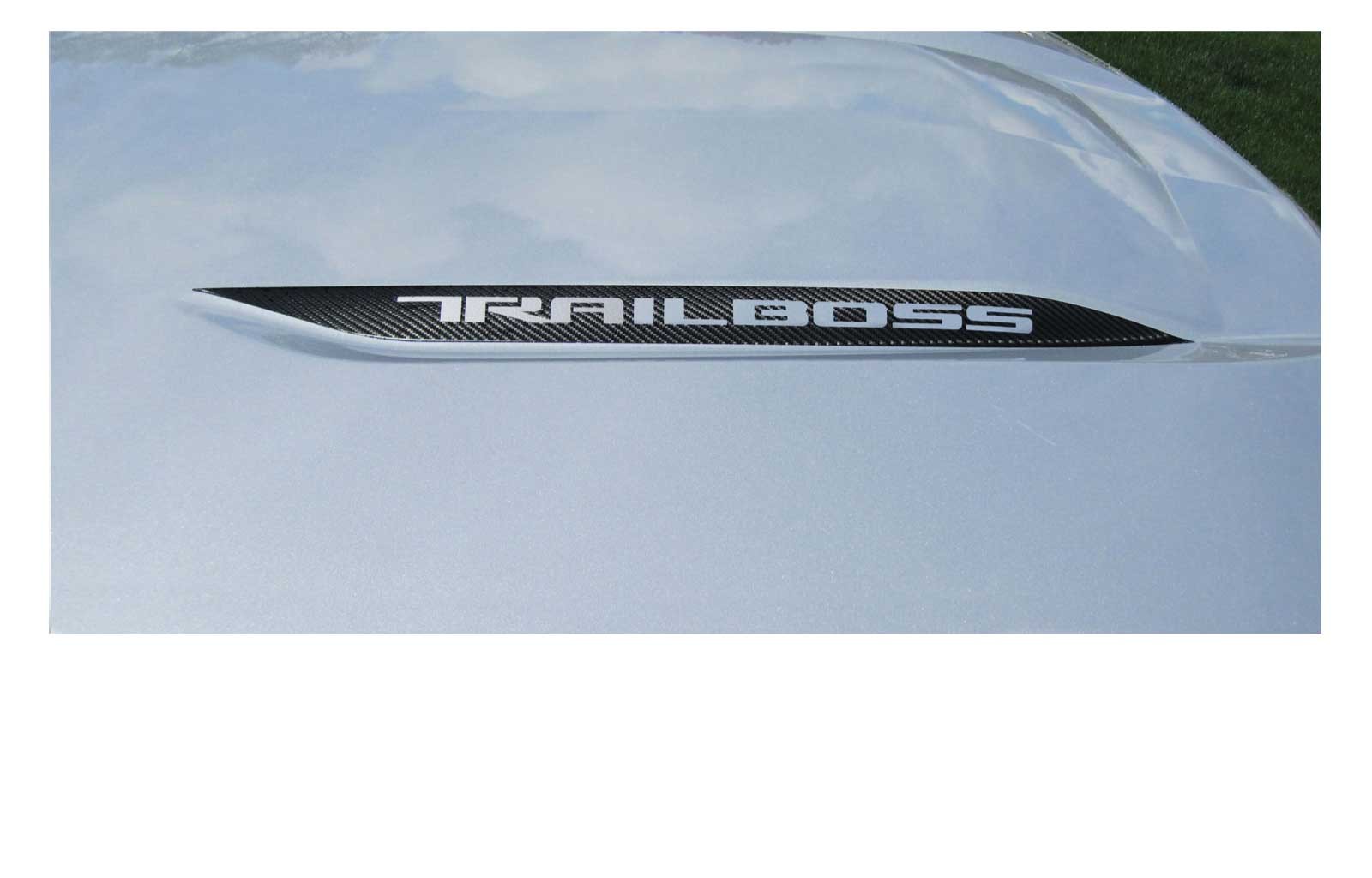2019 20 21 22 Chevy Silverado Z71 TRAIL BOSS Carbon Fiber Hood Spears Decals (2)