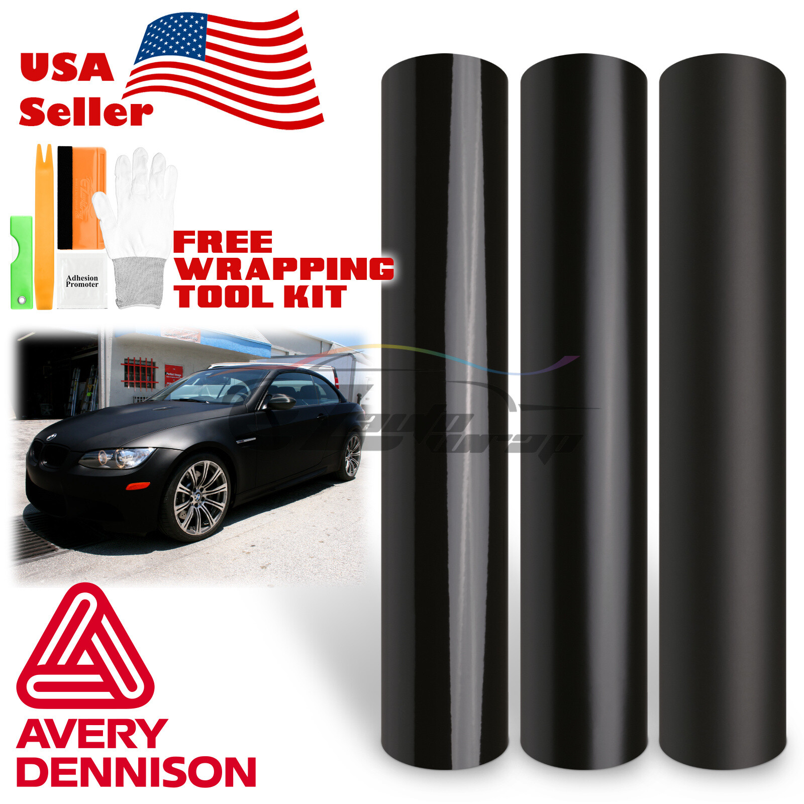 Avery SW900 Gloss Matte Satin Black Supreme Wrapping Film Vinyl Car Wrap Sheet