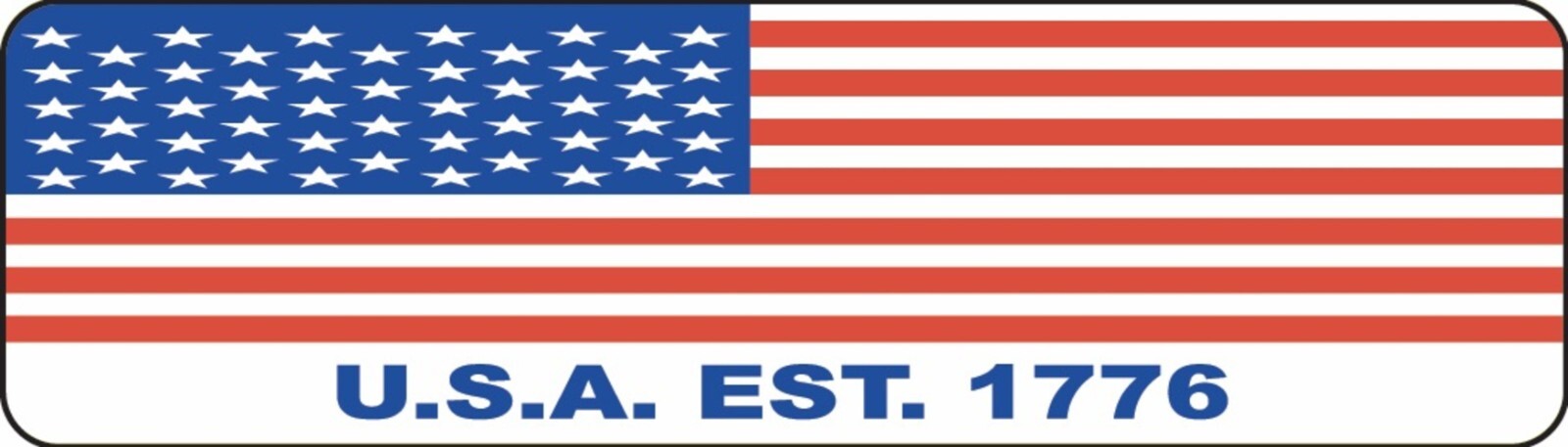 American Flag: U.S.A. Est. 1776 Motorcycle Helmet Sticker B