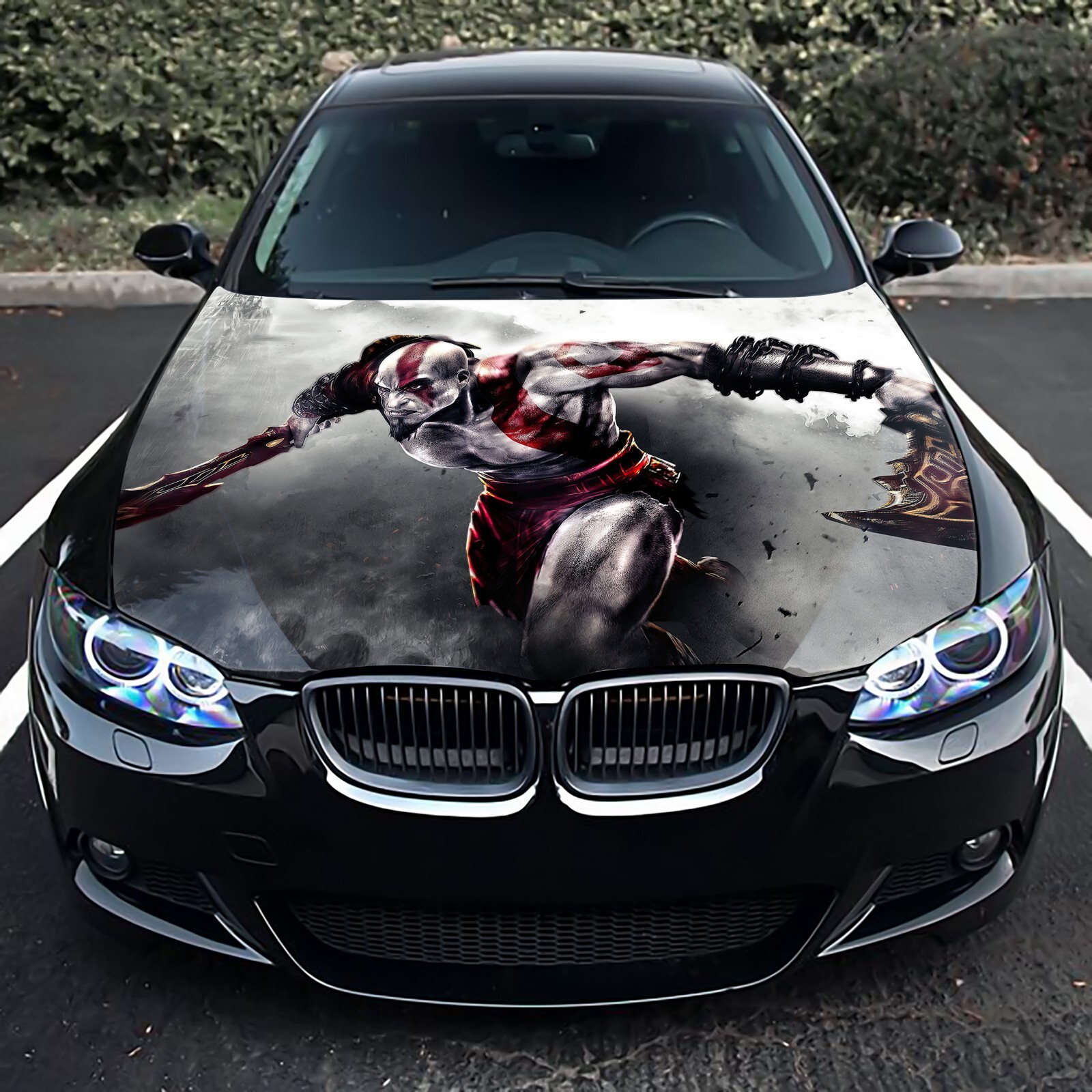 War Car Hood Wrap Decal Vinyl Sticker Full Color Graphic Fit Any Car God 3M