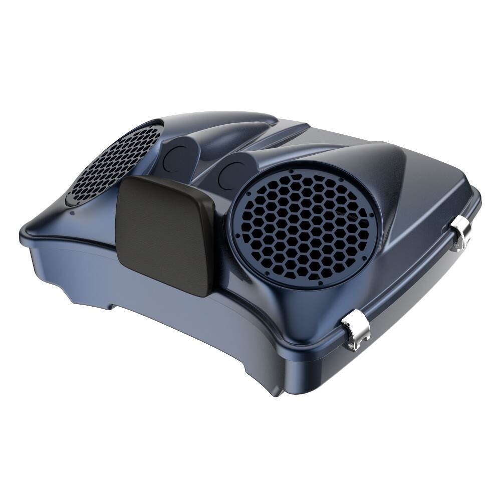 Midnight Blue Dual 8” Speaker Lids Fits Advanblack/Harley Razor Tour Pack