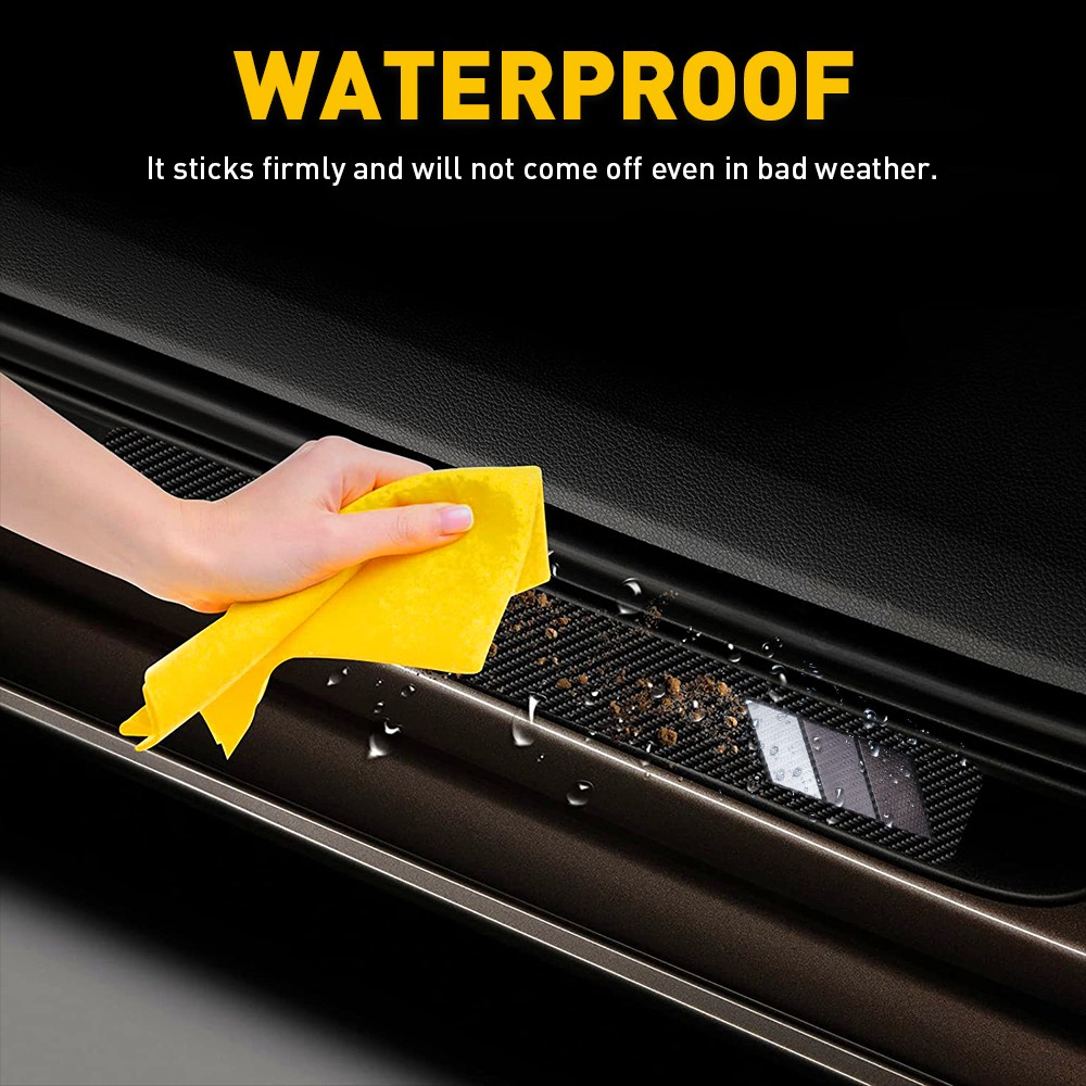 For Toyota Car Door Plate Sill Scuff Cover Anti Scratch Decal Sticker Protector