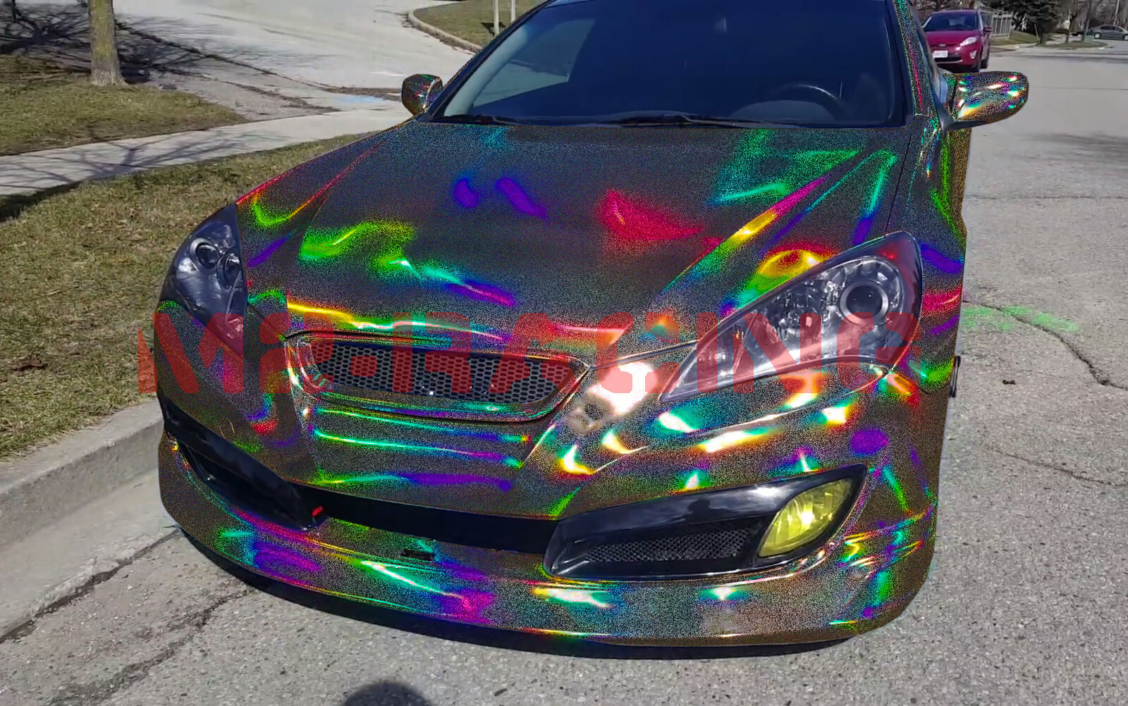 Holographic Glitter Black Rainbow Chrome Car Vinyl Wrap Sticker Decal Sheet
