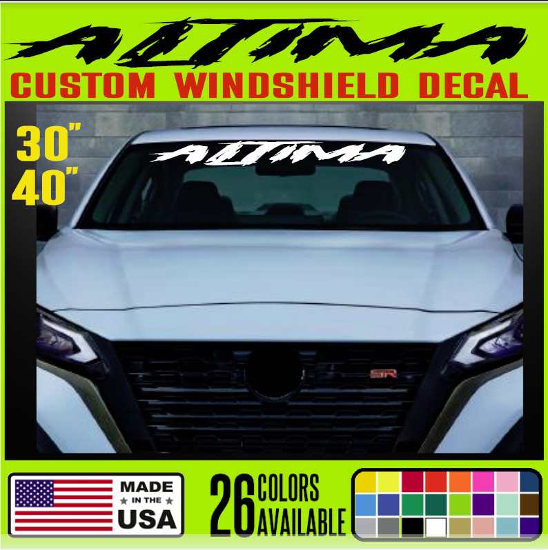 CUSTOM WINDSHIELD VINYL DECAL STICKER FOR NISSAN ALTIMA – wd4