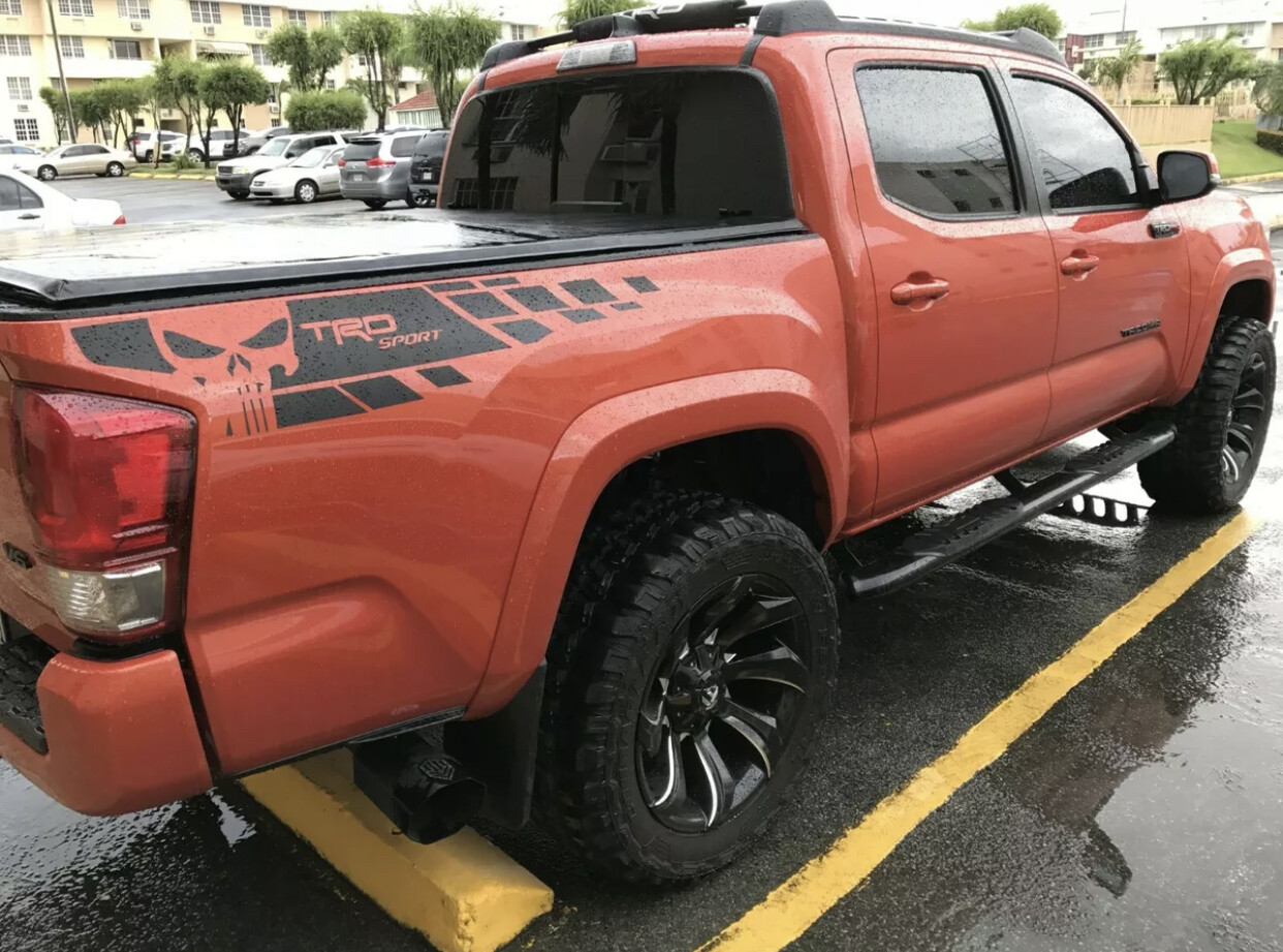 2016-22 Toyota Tacoma TRD SPORT Scull Side Vinyl Decals Stickers Graphics Stripe