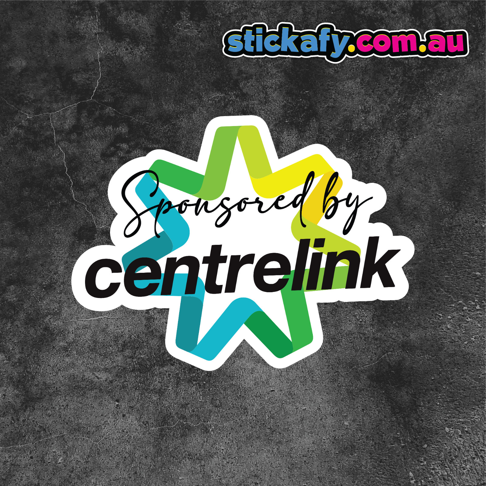 Sponsored by CLink Sticker | Vinyl Car Decal Funny Aussie Meme Adult 4×4 4WD