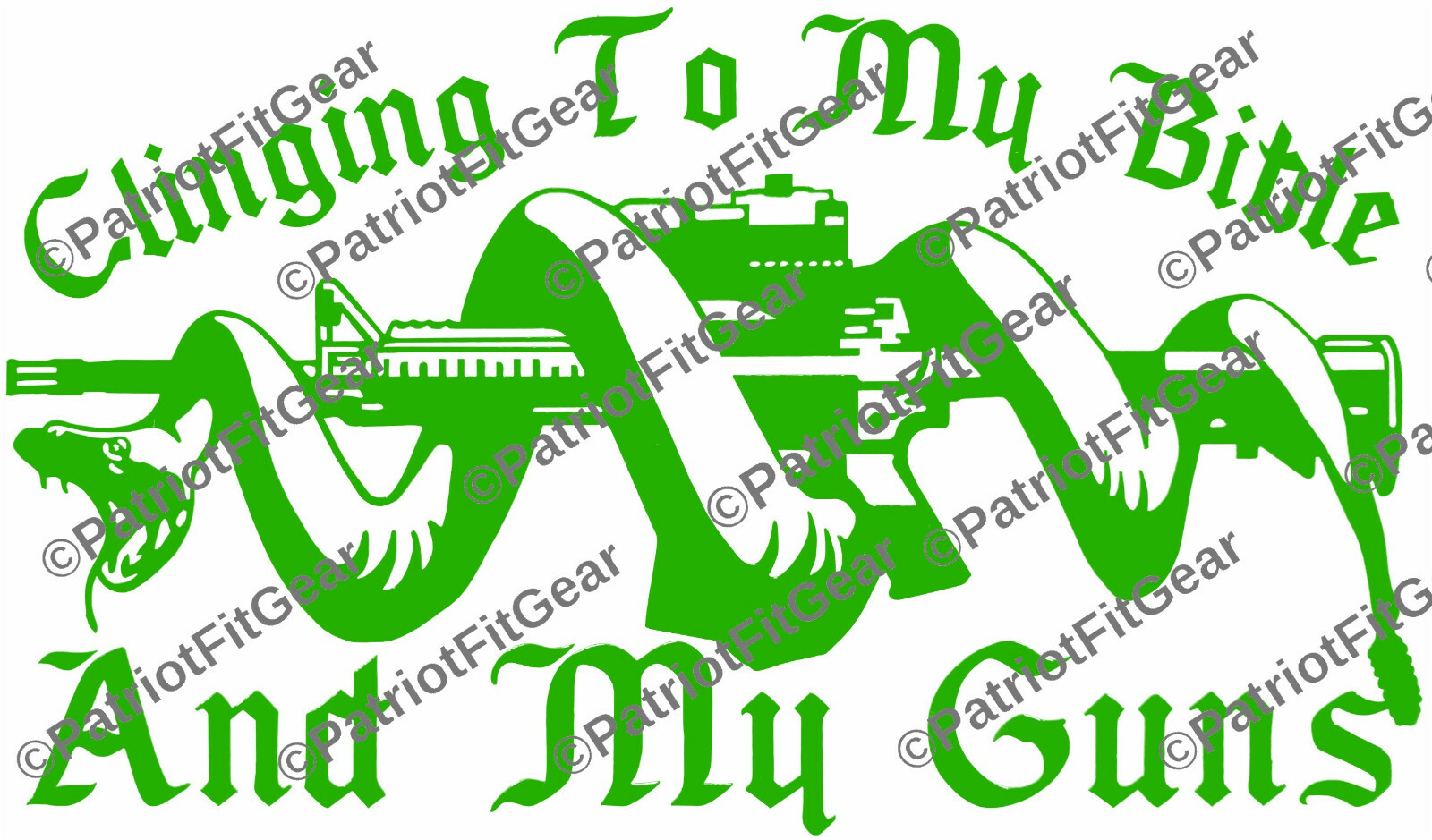 Molon Labe,Clinging To My Bibles And Guns,8″x4.5″,2A,Snake Coiled,Vinyl Decal