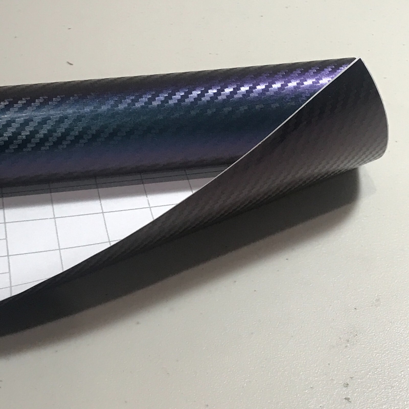 12″ x 60″ Carbon Fiber Blue Car Vinyl Wrap Auto Sticker Decal Film for Vehicle