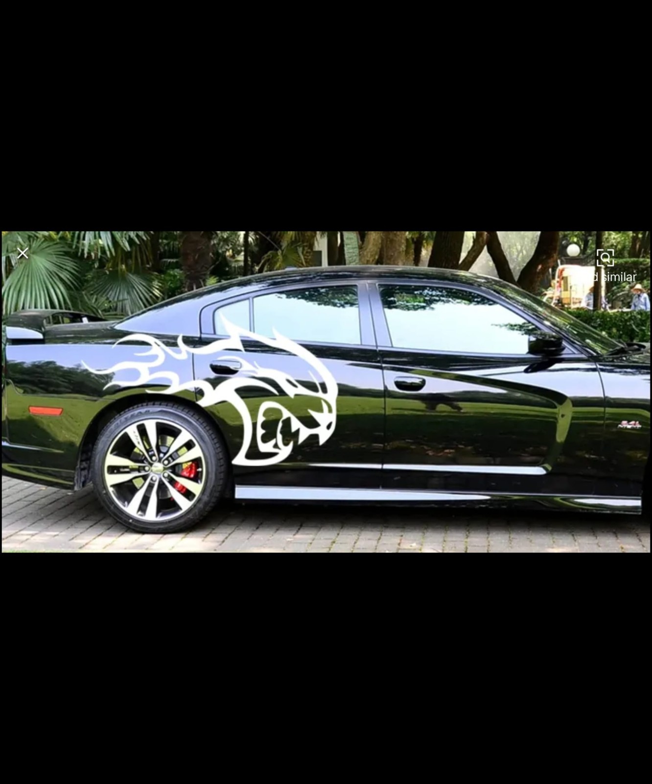 Hellcat Flames Car Decal for Both Sides fits Charger/Challenger 1 Pair