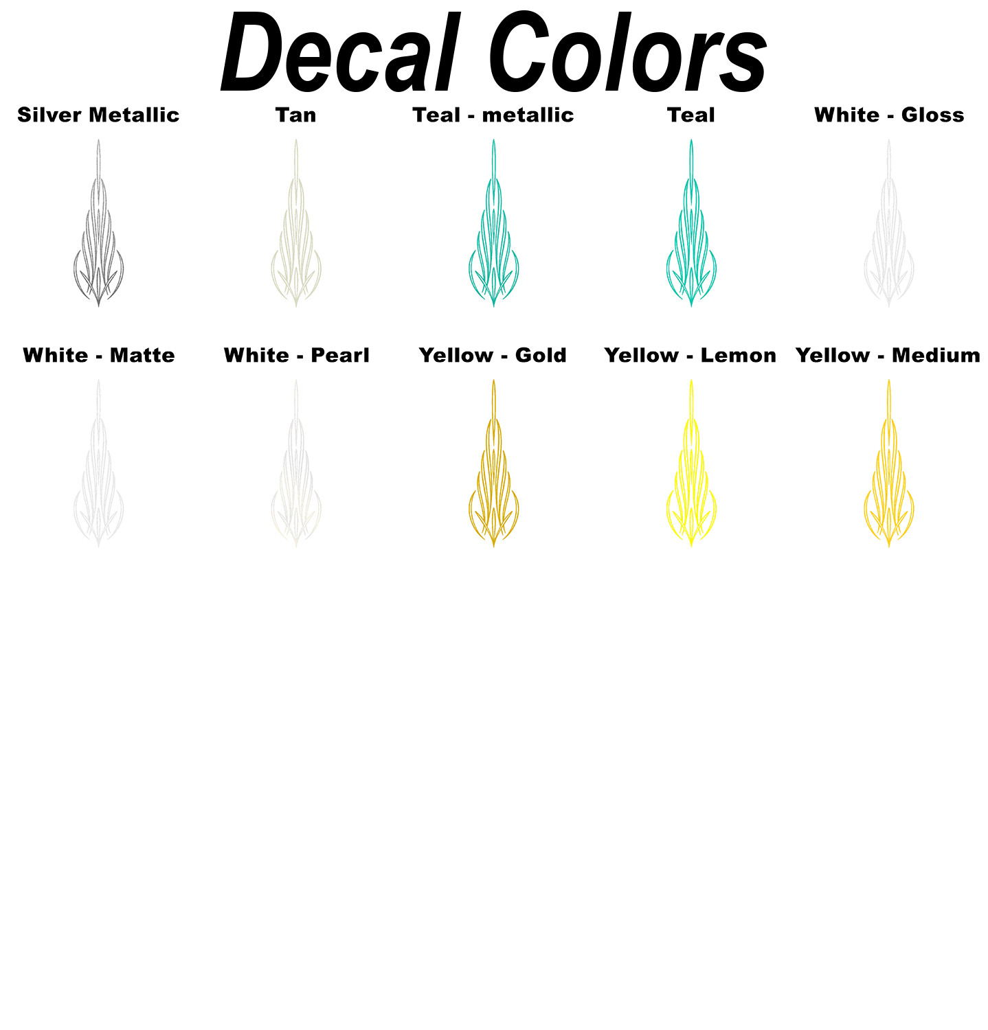 High-Quality Vinyl Pinstripe / Scroll Decal -Many Colors & Sizes- Free Shipping!