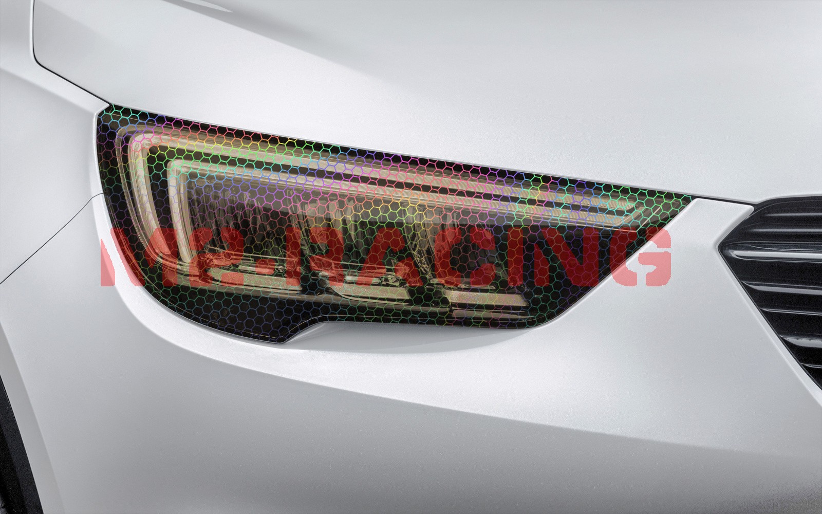 Headlight Hex Holographic Gloss Medium Smoke Taillight Tint Film Fog Sticker DIY