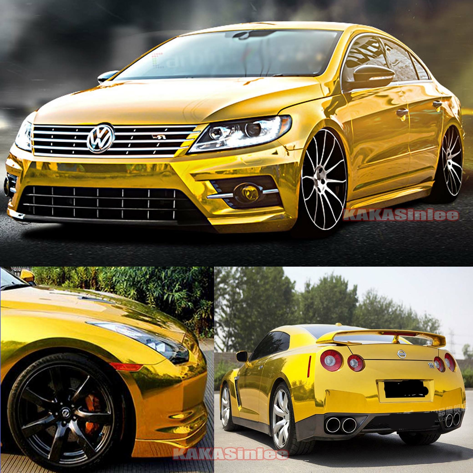 Smooth Car Mirror Chrome Vinyl Wrap Decal Decors Film Sticker Bubbles Free ABUS