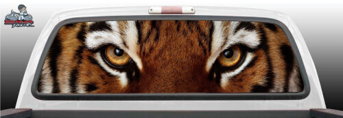 Fierce Tiger Eyes Paint Abstract Perf Rear Window Graphic Decal SUV Truck Car