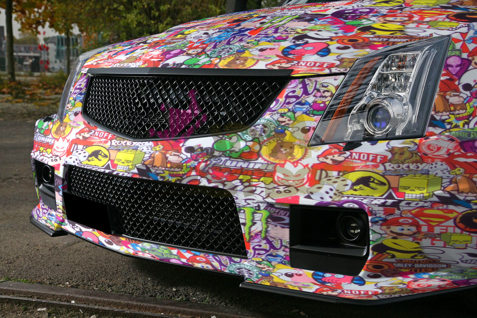 Premium Sticker Bomb Vinyl Wrap Decal Film Graffiti Cartoon JDM USDM DIY #ST
