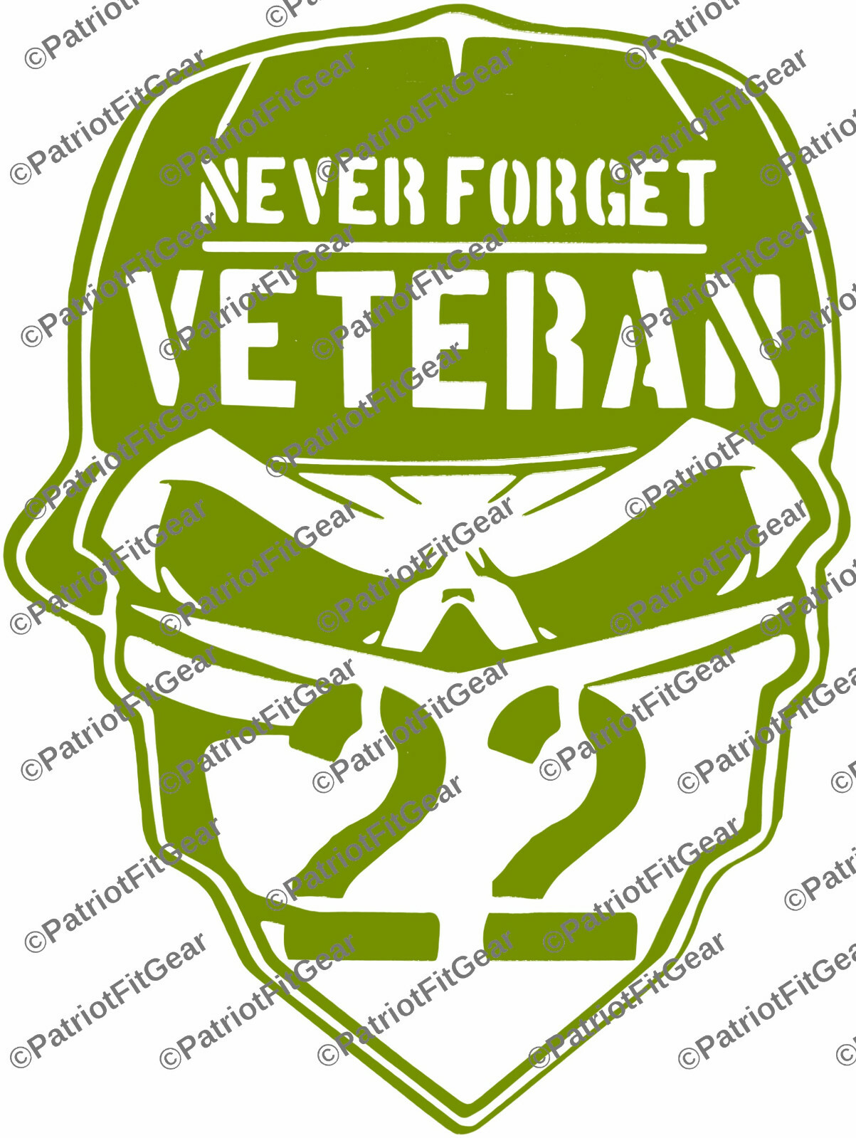 Veteran 22,Skull,Suicide Awareness,PTSD,Support Our Troops,Sticker,Vinyl Decal