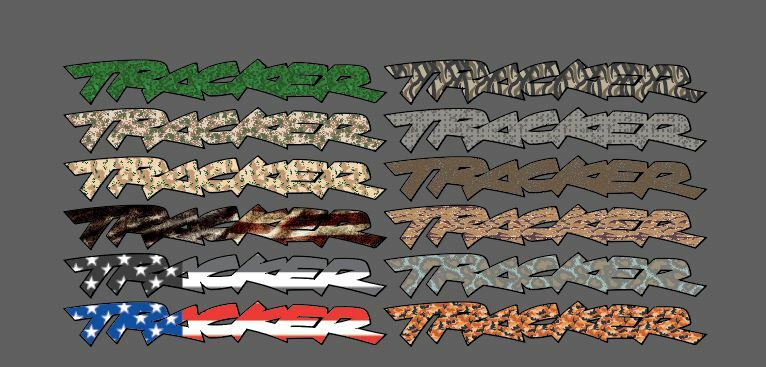 GEO + TRACKER Decals vinyl printed Graphic custom color design size free ship