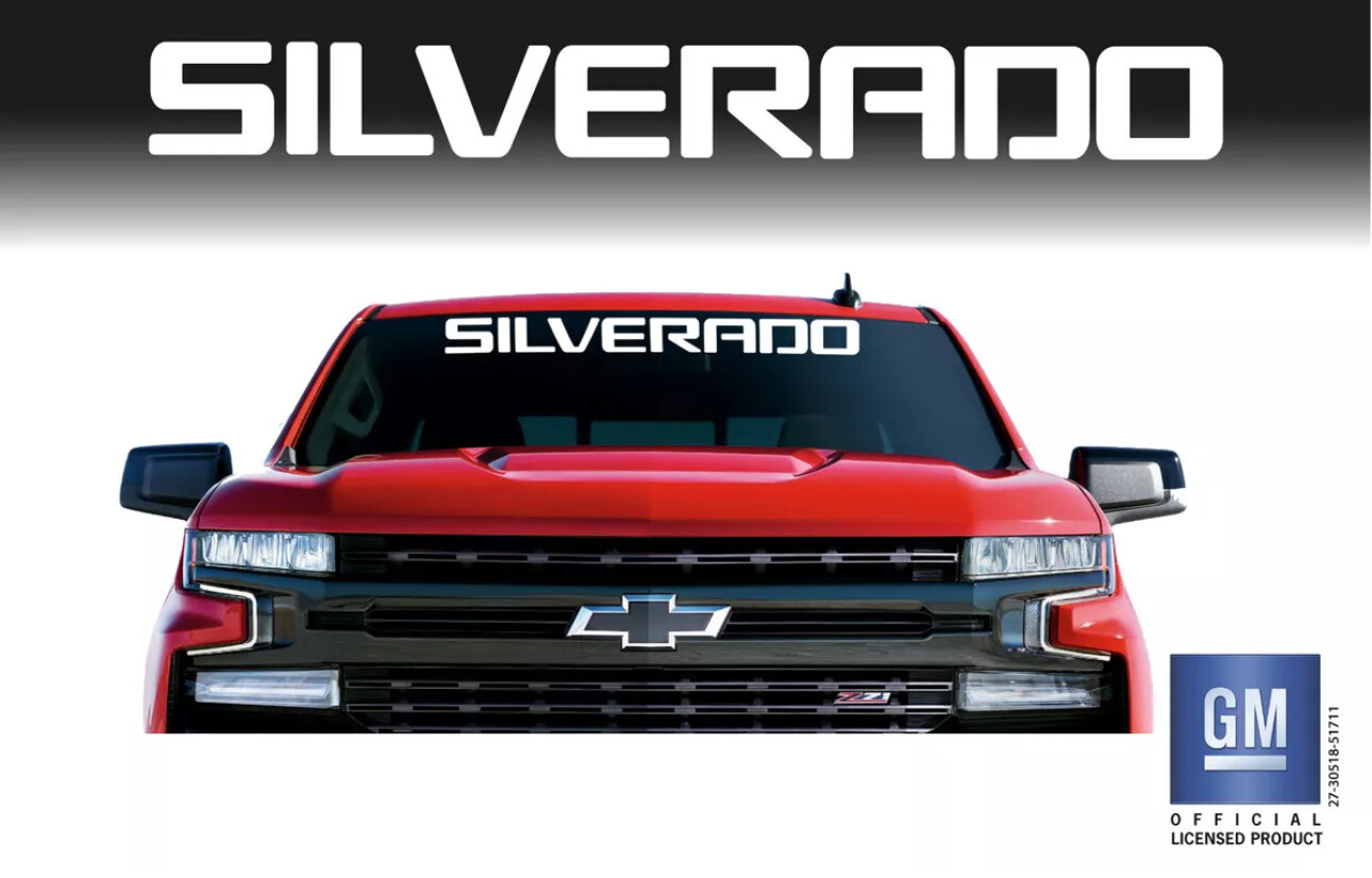 2019 2020 2021 2022 2023 2024 Chevy Silverado Windshield Decal GM Licensed
