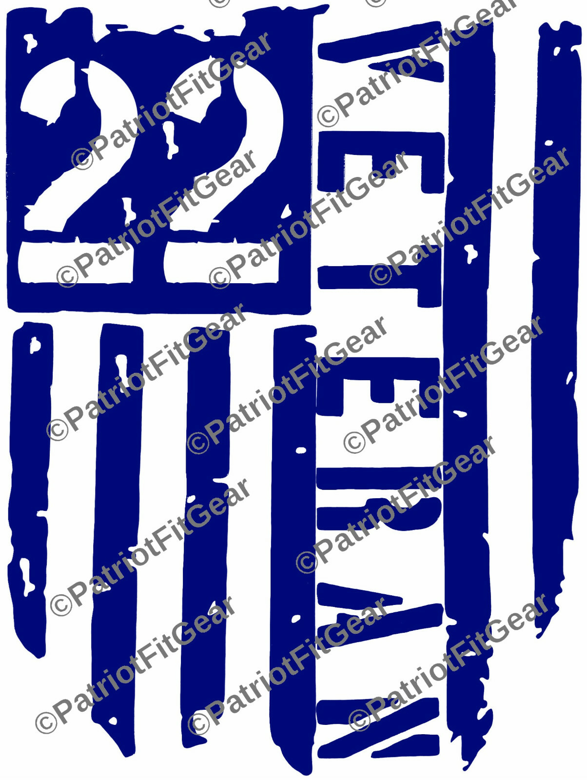 Veteran 22,Flag,Suicide Awareness,PTSD,9″x12″,Support Our Troops,Vinyl Decal