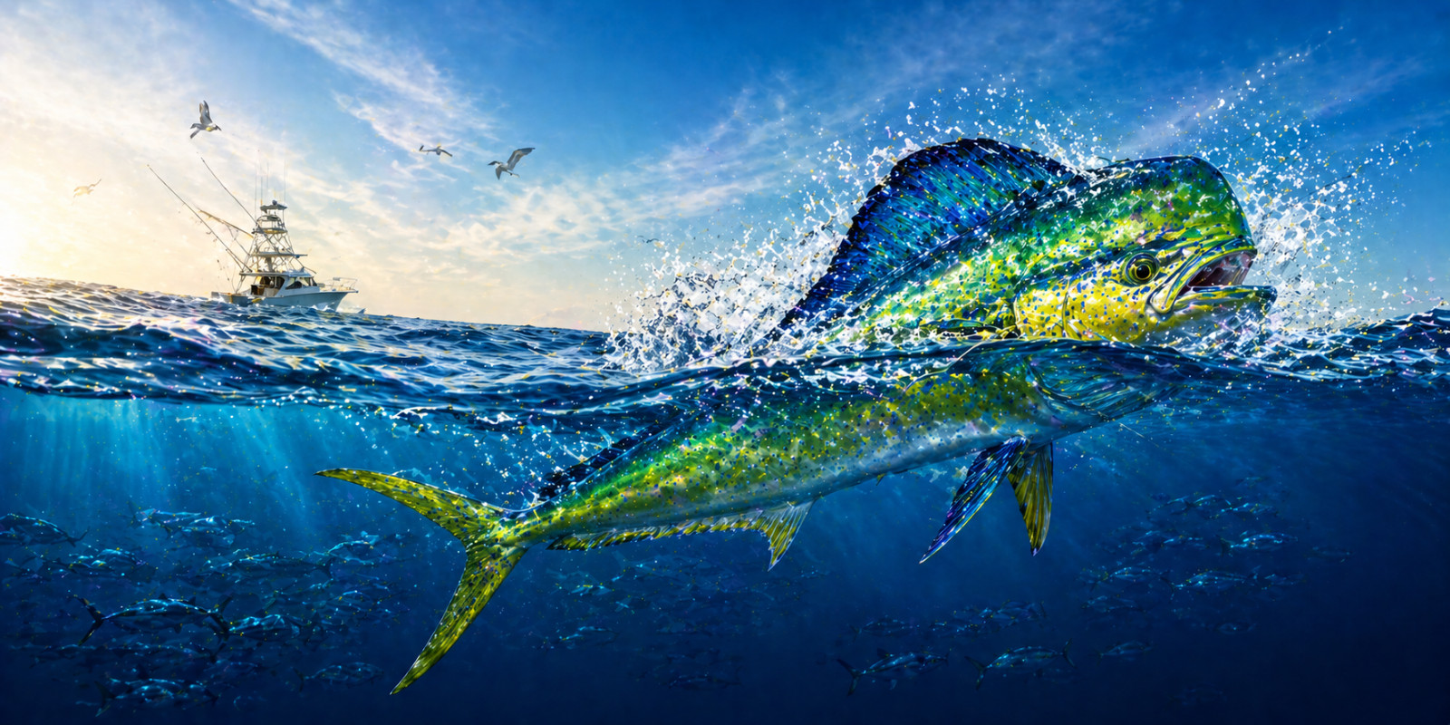 Dolphin Deep Sea Fishing Ocean Graphics Tailgate Vinyl Decal Wrap