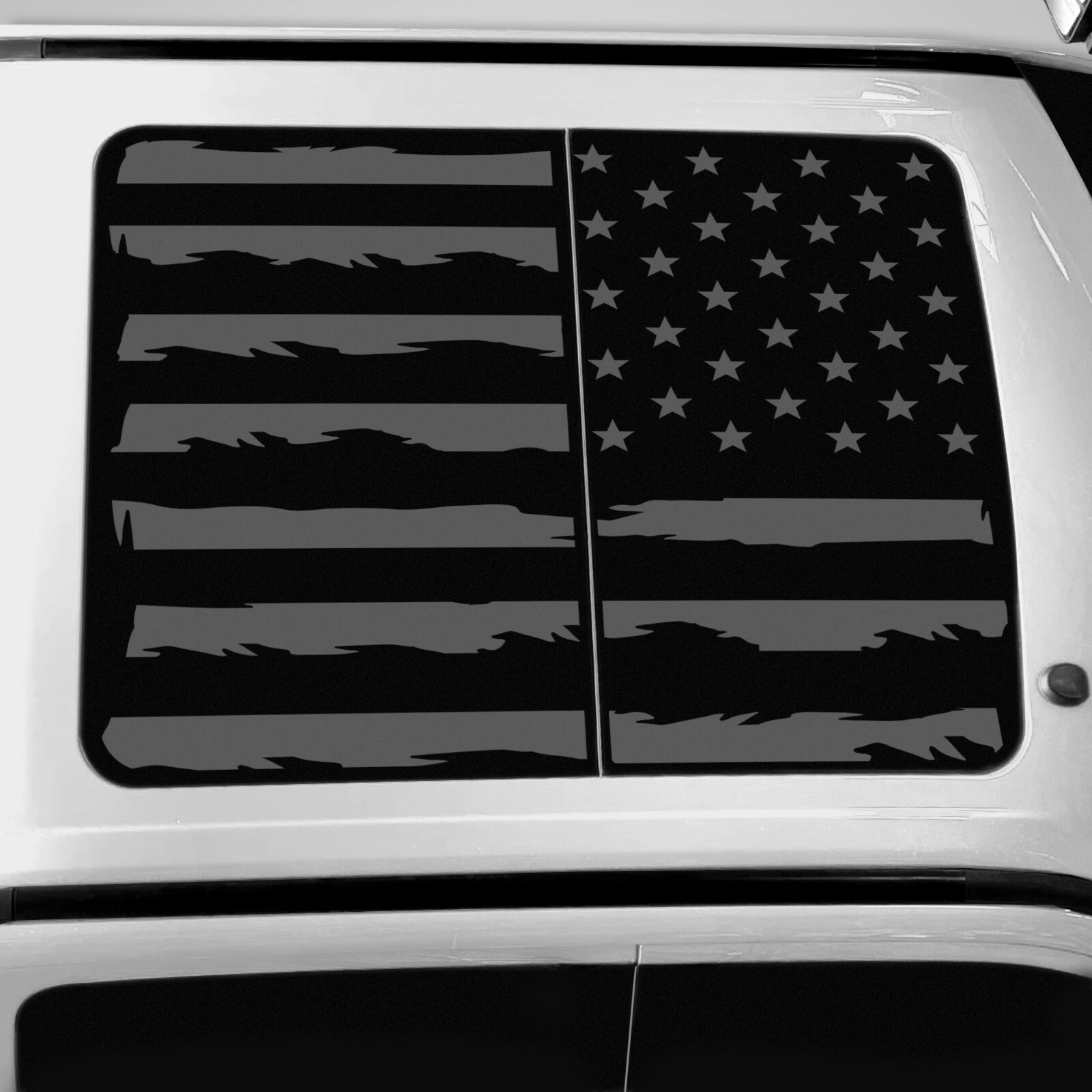 Vinyl Roof Decal for Ford F150 F250 F350 Raptor 2015-2021 Distressed Flag Silver