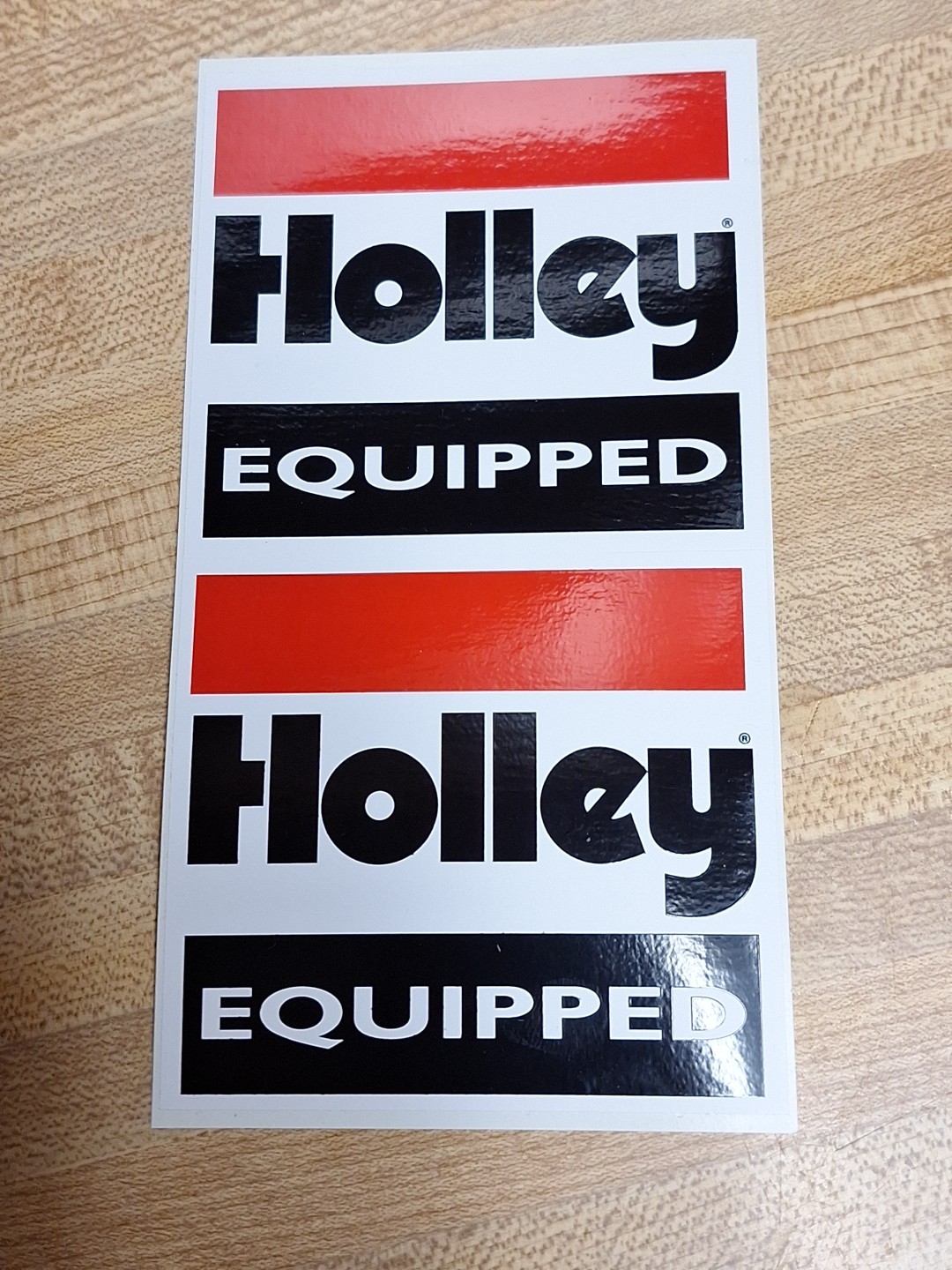 VINTAGE ORIGINAL HOLLEY EQUIPPED VINYL STICKER DECAL – SCCA – RACING – NHRA