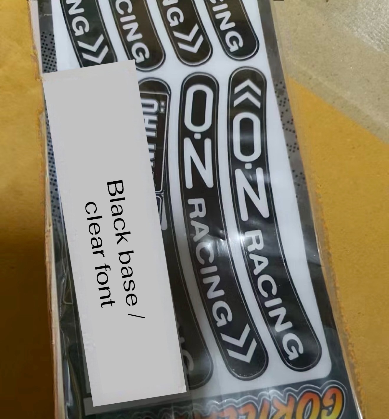 OZ Racing Wheel Rim Premium Stickers Decal Set Sportbike Rims 8 pcs.