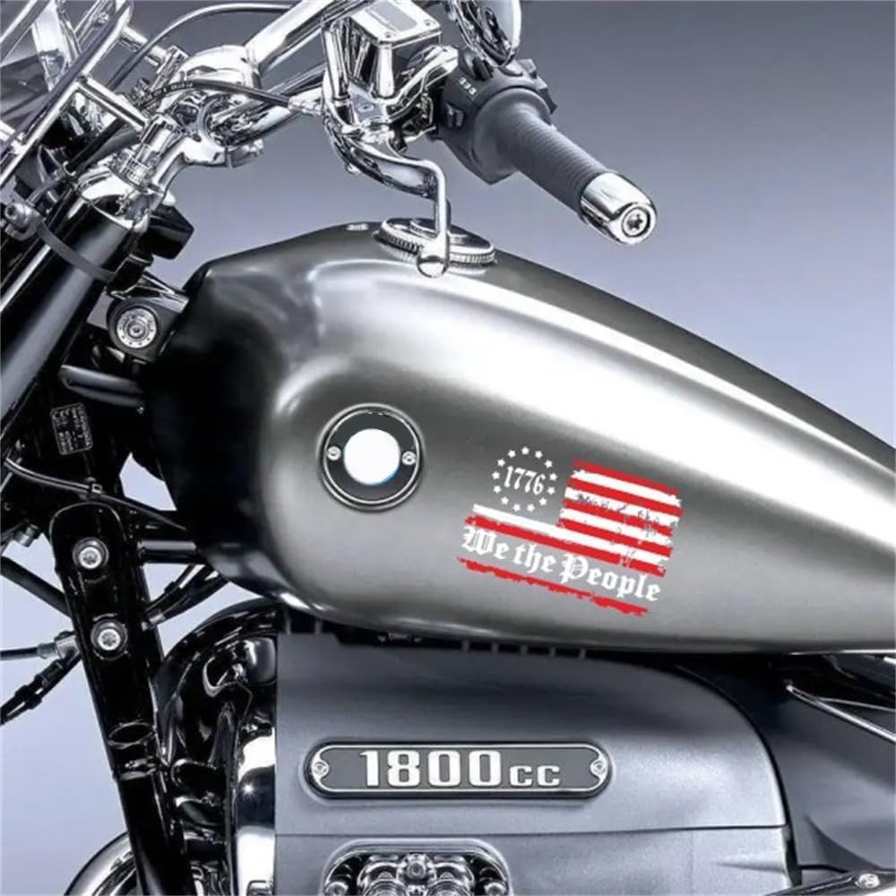 1776 We The People American Flag Decal Distressed American Flag Sticker for C…