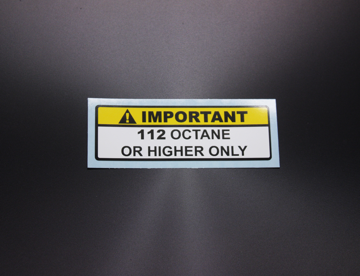 2 pc x Warning Label 112 + Octane Gas Gasoline Racing Fuel Tank Sticker Decal