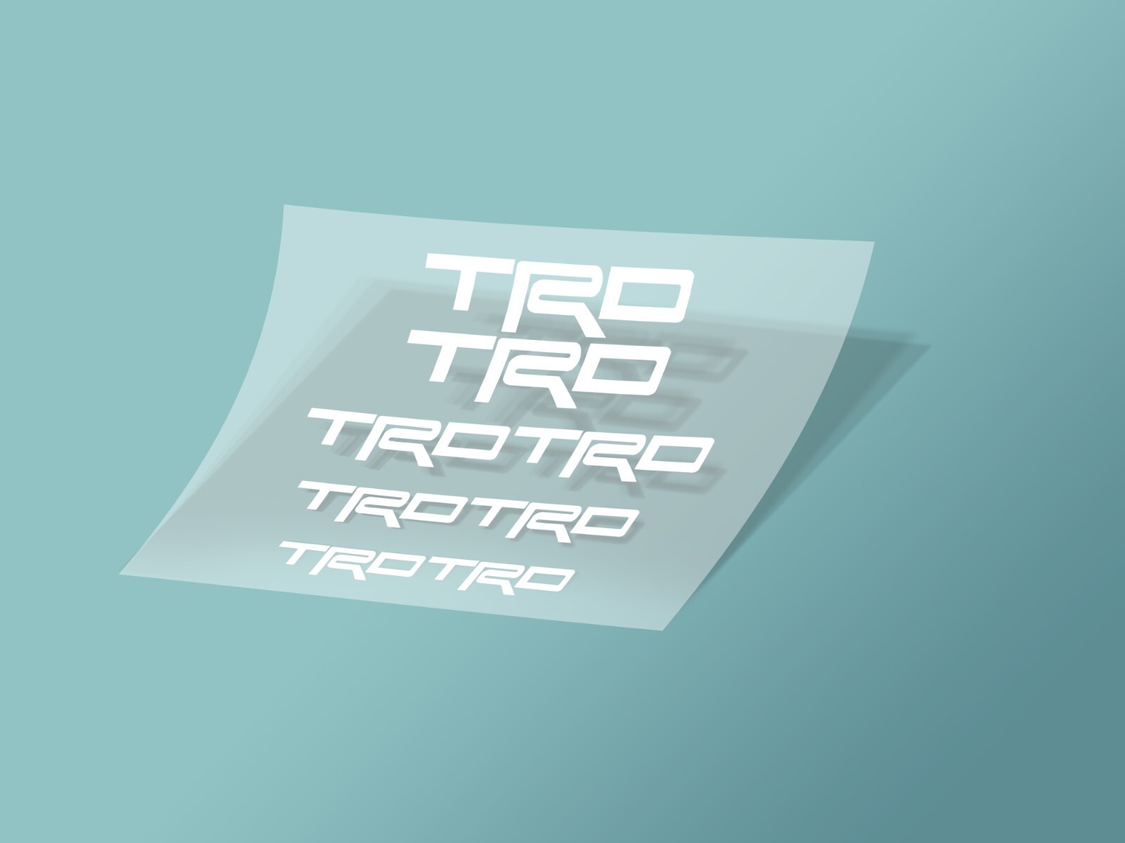 8pcs Toyota TRD Caliper Decal Stickers, Die-Cut Vinyl Decal Sticker