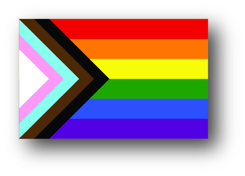 PROGRESS FLAG NEW PRIDE LGBTQ+ FREE LOVE CAR TRUCK WINDOW 3M DECAL STICKER Yeti