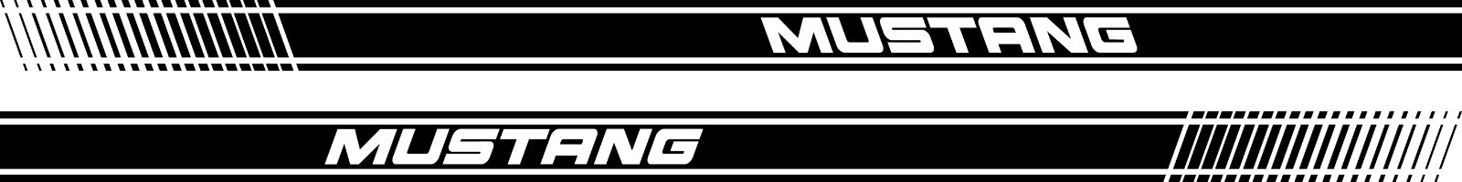 CUSTOM FORD MUSTANG SIDE STRIPES PORSCHE STYLE SIDE STRIPES- Set Of Two