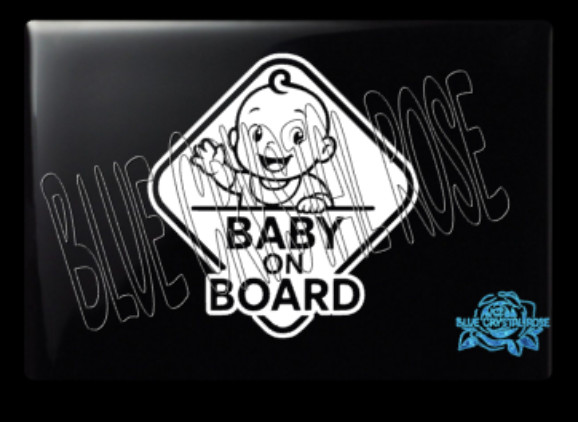 BABY ON BOARD VINYL WINDOW DECAL SITICKER PEGOTE PEGATINA *
