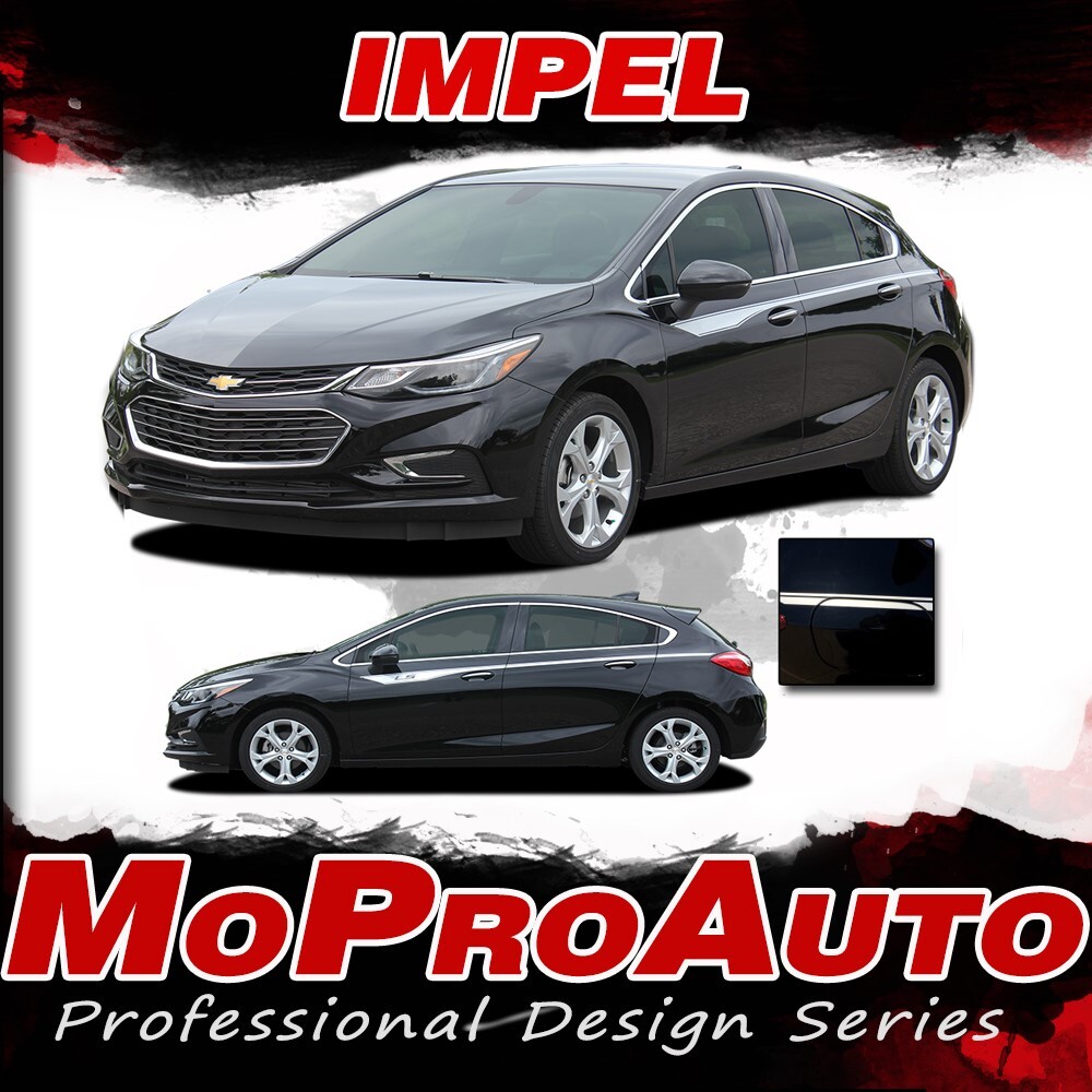 2016-2019 Chevy Cruze Upper Door Stripes Vinyl Graphic OVERPASS Decals Kit