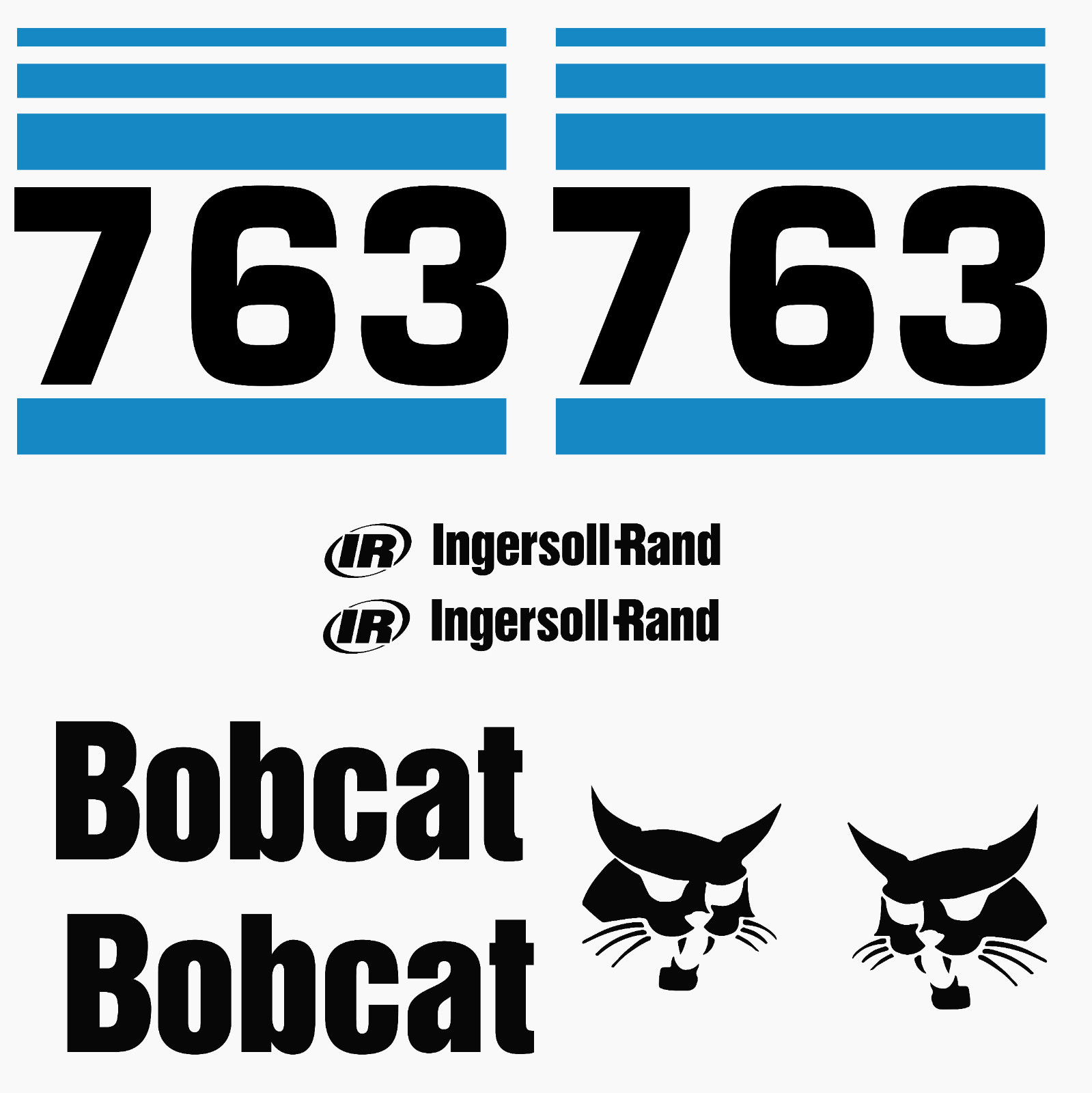 Fits Bobcat 763 Decals Stickers kit Repro Aftermarket Decal kit Premium Vinyl