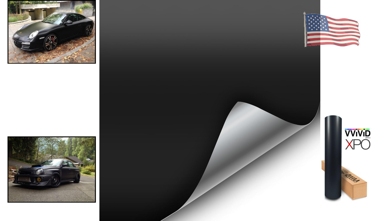 Durable 1ft x 5ft Matte Black Vinyl Wrap – Perfect for DIY Automotive Projects